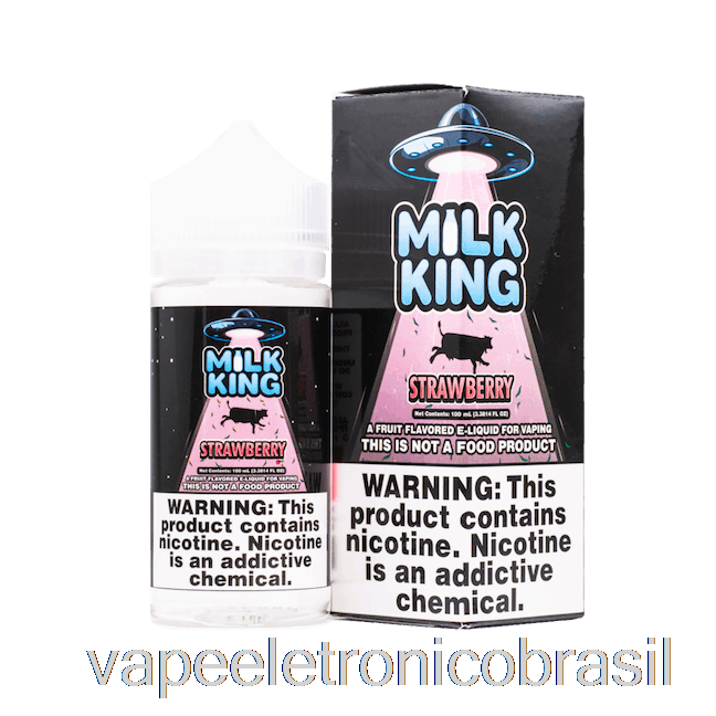 Vape Eletrônico Morango - Milk King - 100ml 0mg